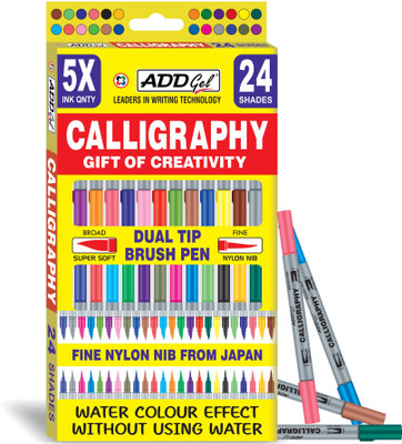 Add Gel CALLIGRAPHY BRUSH PEN 24PCS SET