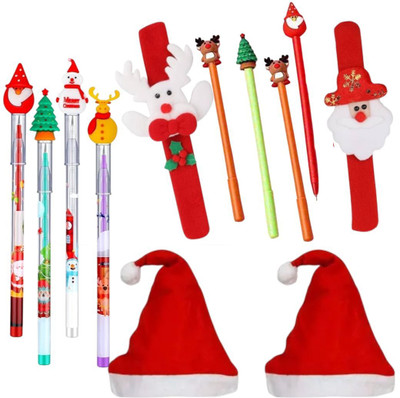 Prezzie Villa 12 pcs Kids Christmas Stationery, Art & Decorative Item Gift Combo