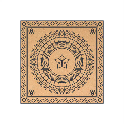 Huckwood Square Mandala DIY Premark Mdf Cutout For Home Decor | Lippan Art Suppliment