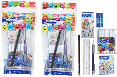 DOMS 7 in 1 Art Craft Combo Wow Craft Stationery Kit Creative Set for Kids Set of 2