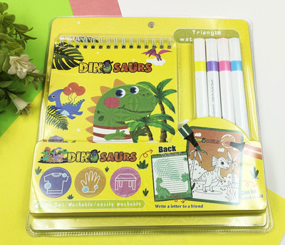 Paper Bear Dinosaur Colour Book with Colorful sketch Pen