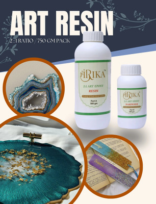 irika CrystalClear 1.5KG 2:1 Art & Craft Resin Set, Non-Toxic,Transparent Quick-Curing