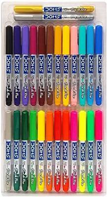 DOMS Non-Toxic Multicolor 26 Shades Brush Pens Set