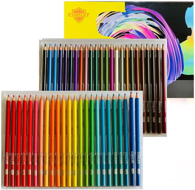 Adoere 48 Pcs Art Set Sketch Pencils Set for Artists 48 Oily Colour Pencils Set Art Kit