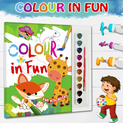 HELLO FRIEND Colour In Fun Set With Paint Colors