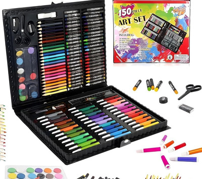 ROMJ Creative 150-Piece Art Set for Sketching and Coloring