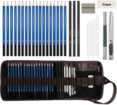 Adoere Sketch Pencil Set 29 Pcs for Artist Sketching Kit Art Tool Artist Kit Pencil