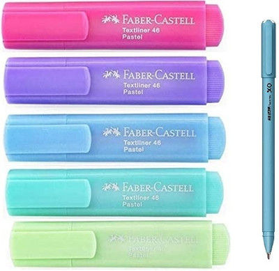 FABER-CASTELL Art Set Pastel Highlighter Set Of 5 With XO Pen