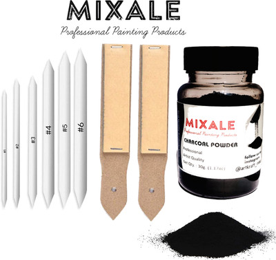 mixale Blending White paper Stumps With Charcoal powder And Sand Paper Combo