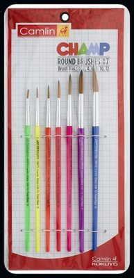 Precision Technik Trendy_Champ Round Brush Set - Pack of 7 (Multicolor)
