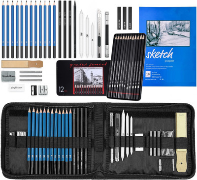 Wynhard 47 Pieces Pencil Kit Drawing Pencils for Artists Sketch Pencil Sketching Tools
