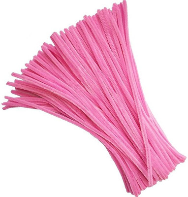JNT Pink Pipe Cleaners (100 Pcs) | Kids DIY Craft Kit