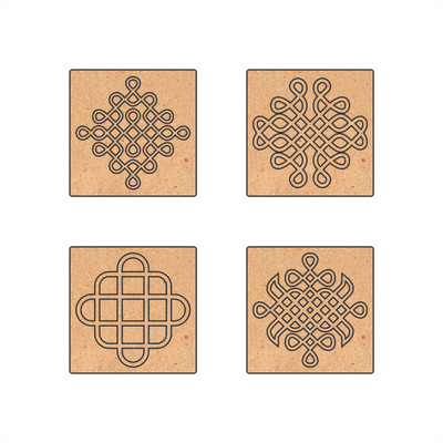 Huckwood Square DIY Tea Coaster for office and home decor