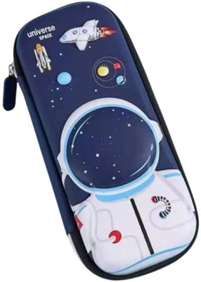 Sannu Space Astronaut Theme 3D Cover Pencil Case Compass with Compartments (Pack of 1)