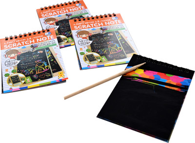PlayKith Scratch Note book Coloring Magic Book Drawing and Writing For Kids