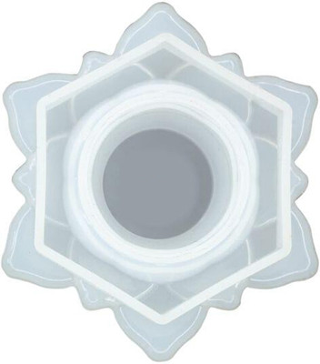 SS Art Land Flower Shape T-Light Holder Silicone Mould DIY Festival Decoration Resin Art-1PC