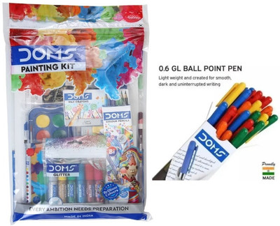 DOMS Painting kit Painting & Coloring Items9 Painting Essetial With 20 Blue Ball Pen