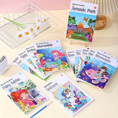 ECOMSHREEJI Kids Watercolor Painting Doodle Book -DIY Art Craft Sketchbook for Creative Fun