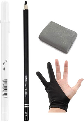 ArtKraft Art Kneadable Eraser for Graphite & Charcoal Pencils with White Highlighter Pen
