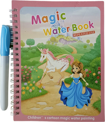 InnoSphere Water Magic Book: Re-usable Quick Dry & Colourful Book with Magic Pen