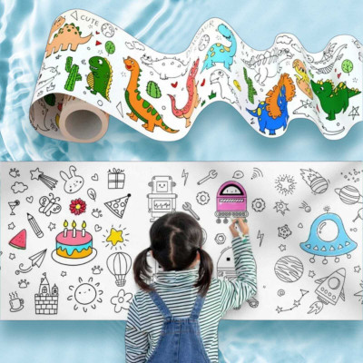 FlyTouch Kids Drawing Paper Rolls Blank Scroll Colorful Doodling Arts Graffiti Painting Z