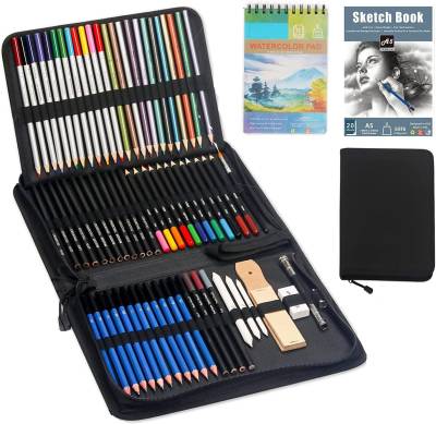 Corslet 76 Pcs Drawing Pencils and Sketch Kit, Professional Sketch