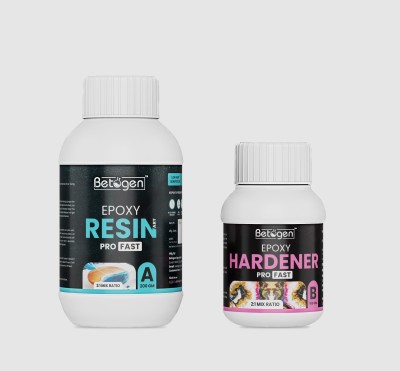 Betogen Epoxy Resin 2:1 Ratio Resin And Hardener 300gm, Set For Art And Craft