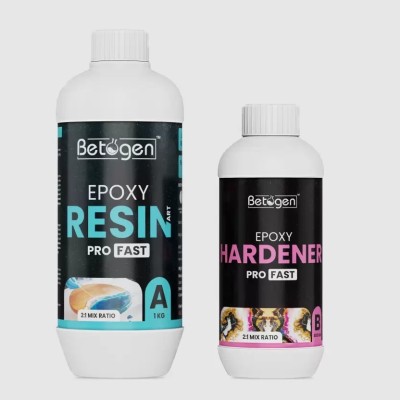 Betogen Epoxy Resin 2:1 Ratio Resin And Hardener 1500gm Set For Art And Craft