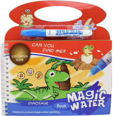 Asera Magic Painting Water Book Coloring Drawing Board Toy for Kids (Dinosaur) (1Pc)