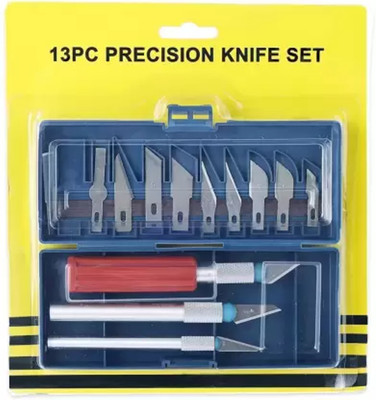 CHROME 13Pc Multi-function Hobby Knife Crafts Carving Cutter Set Art Hand Tool Kit