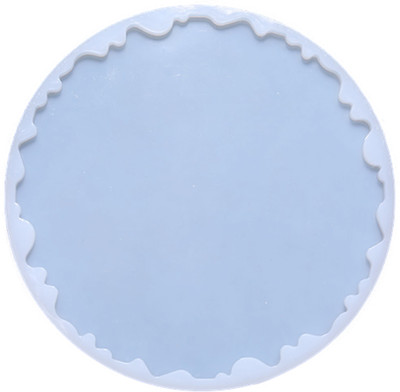 SS Art Land 8.5inch Zig Zag Round Agate Tray Epoxy Resin Silicone Mould/Mold - 1 PC
