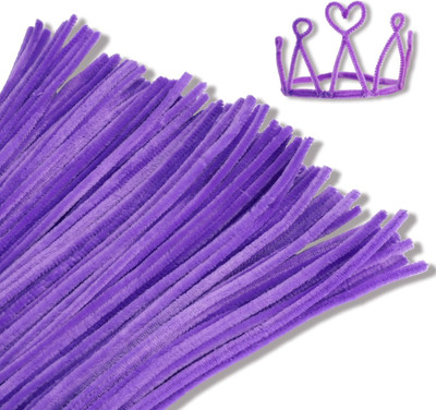 Prescent 12inch Pipe Cleaner Light Purple 100pcs for Craft, Scrapbooking, DIY & more