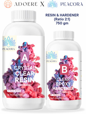 Adoere X Peacora Epoxy Resin Art High Intensity Premium Resin and Hardener Kit - 750g