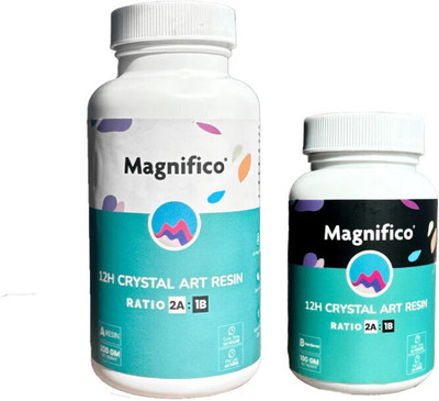 MAGNIFICO 12H Resin | Clear UV-Resistant Epoxy Resin Art Kit (2:1) | (300 GR)