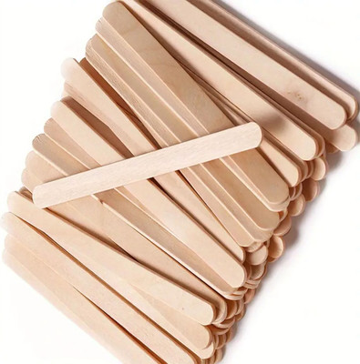 INDIKONB Natural Wood Craft Sticks for DIY Projects & School Art