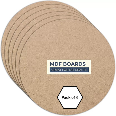 Craftzo Round MDF Wood Cutout for Resin Work Art And Craft / DIY CRAFT