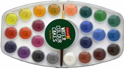 Camlin Kokuyo Water Color Cake, 24 Shade(Set of 24, Transperent)