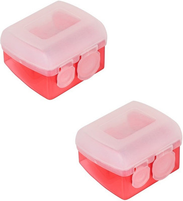 KRAFTMASTERS 2 Pcs Double Holes Eyebrow Pencil Sharpener With rubeer lid Makeup Tool