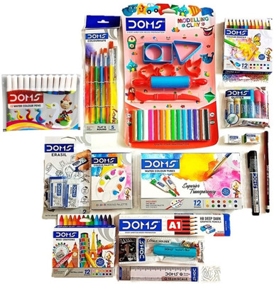 DOMS Best In Classs colour and Multicolour Moulding Clay Utility Art set of 15 Items