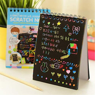 Shunya Scratch Note Diary (2 BOOKS - 10 PAGES EACH BOOK)For Kids Arts And Crafts Pack 2