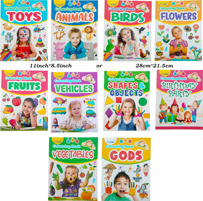 VISHAL TREND Colouring Book A4 Set of 10