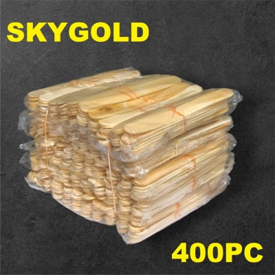 SKYGOLD WOODEN INDIAN MADE ICE CREAM STICKS FOR CRAFT PURPOSE PACK OF 400 STICKS(WHITE )