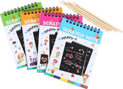 Ghelonadi Scratch Book for Kids, Bulk Return Gifts for Birthday, Magic Activity Kit