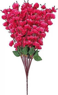 Procyon Red Orchids Artificial Flower(55 cm, Pack of 1, Flower Bunch)