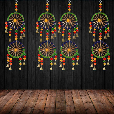 iHandikart wedding decoration items Pack of 5 Grey, Multicolor Marigold Artificial Flower(25 cm, Pack of 4, Garlands)