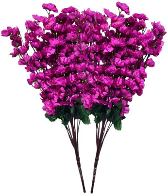 KRAFT HUB Artificial Flowers Bunch For Home Décor And Gifting Purple ...