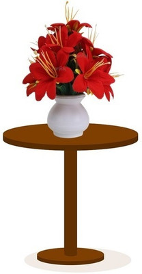 KanRaj Red Lily Artificial Flower with Pot Red Lily Artificial Flower  with Pot(15 cm, Pack of 1, Flower with Basket)