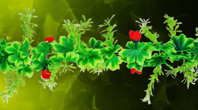 Dynamic Retail Global Artificial Hanging Flowers Plant Wall Hanging Garland Chain Home Decor OU1546 Multicolor Rose Artificial Flower(5 cm, Pack of 1, Vine & Creepers)