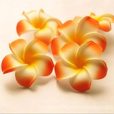 Satyam Kraft Hawaii Artificial Flowers (Pack of 24) (Orange) Orange Apple Blossom Artificial Flower(2.5 cm, Pack of 24, Single Flower)