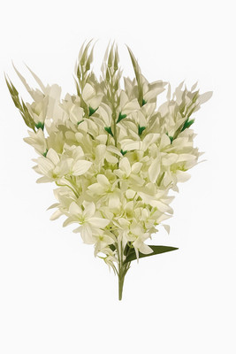 bella White Hydrangea Artificial Flower(20 cm, Pack of 1, Flower Bunch)
